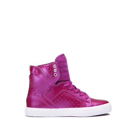 Supra Skytop Kids High Tops Shoes Pink UK 95PVJ